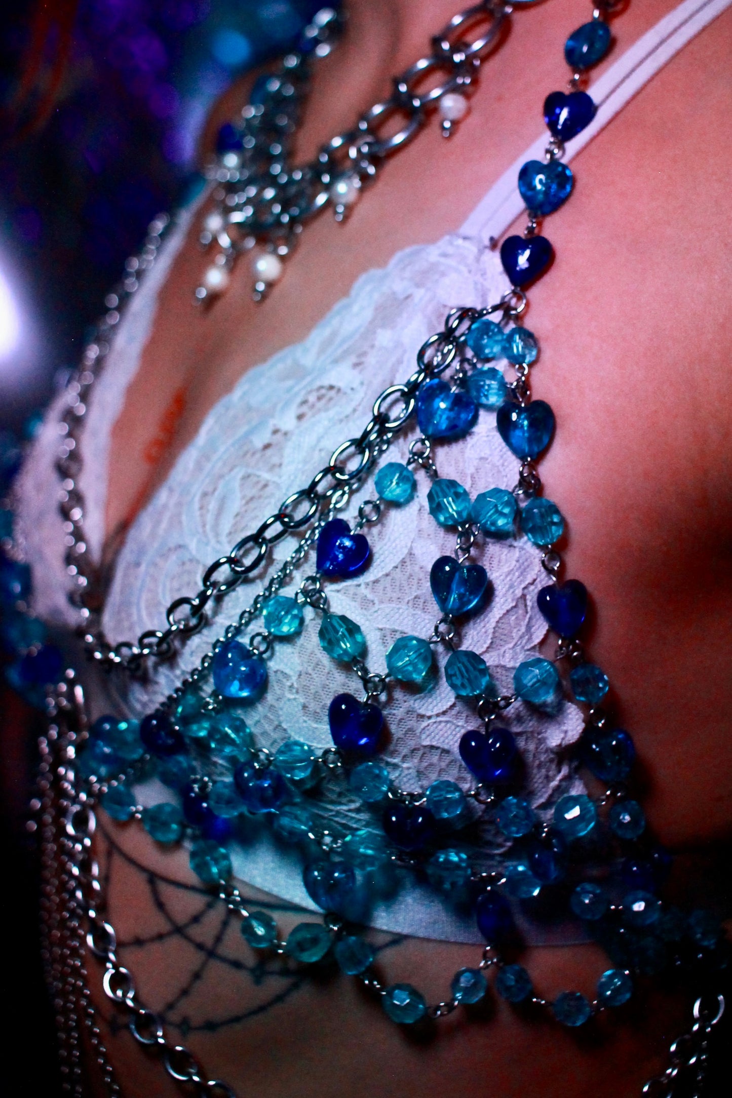 BLUE CRUSH BEADED BRA