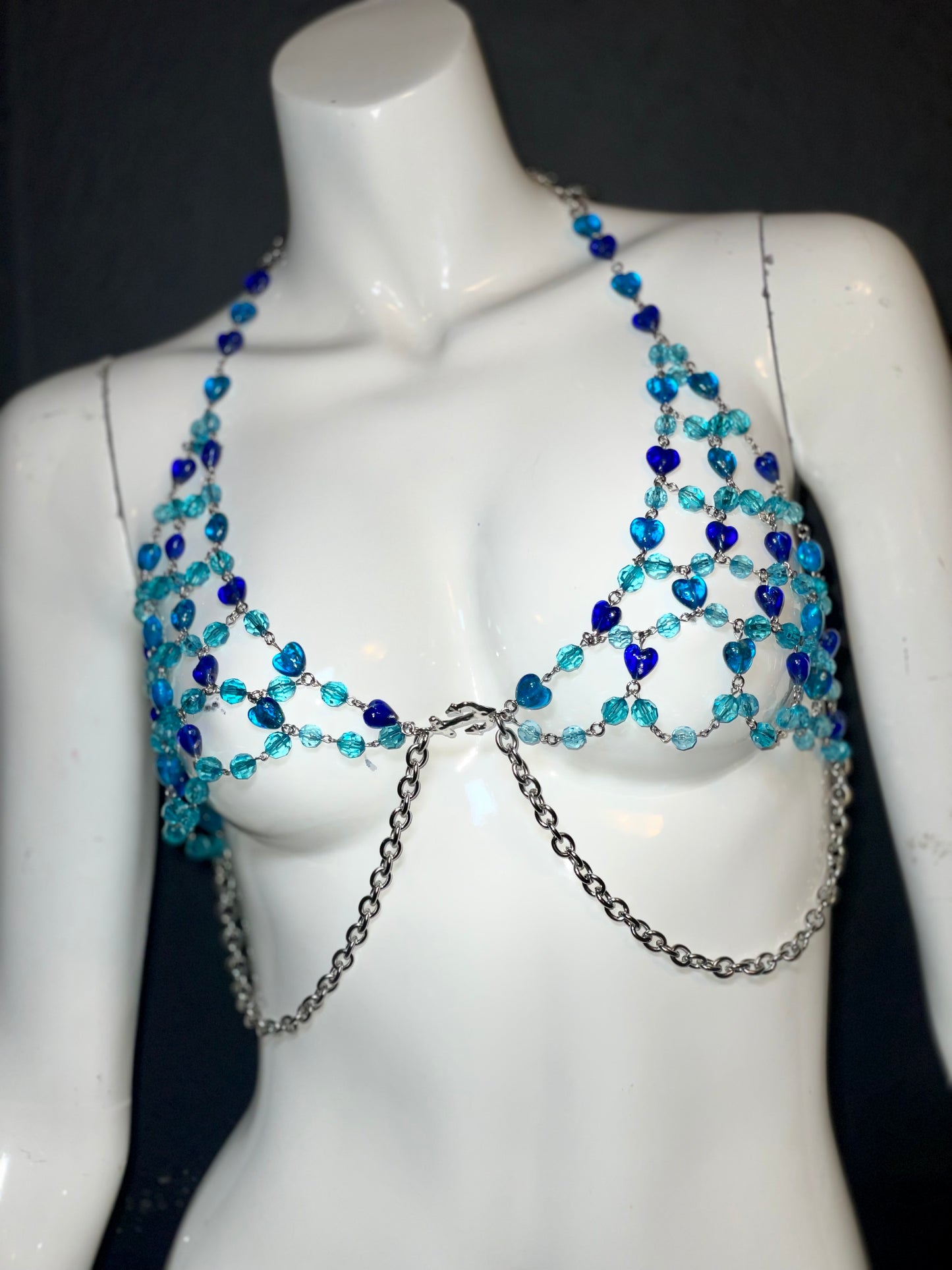 BLUE CRUSH BEADED BRA