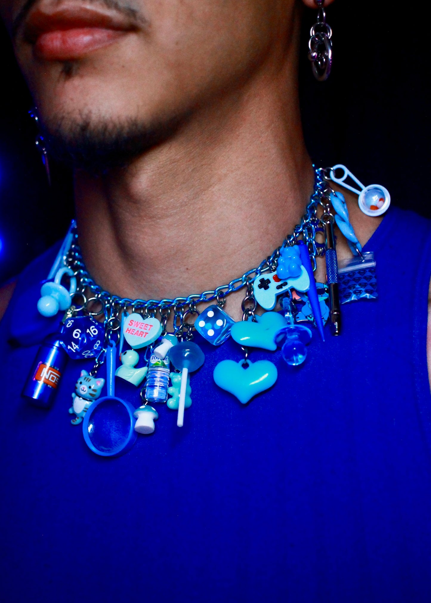 BLUE CHARM NECKLACE