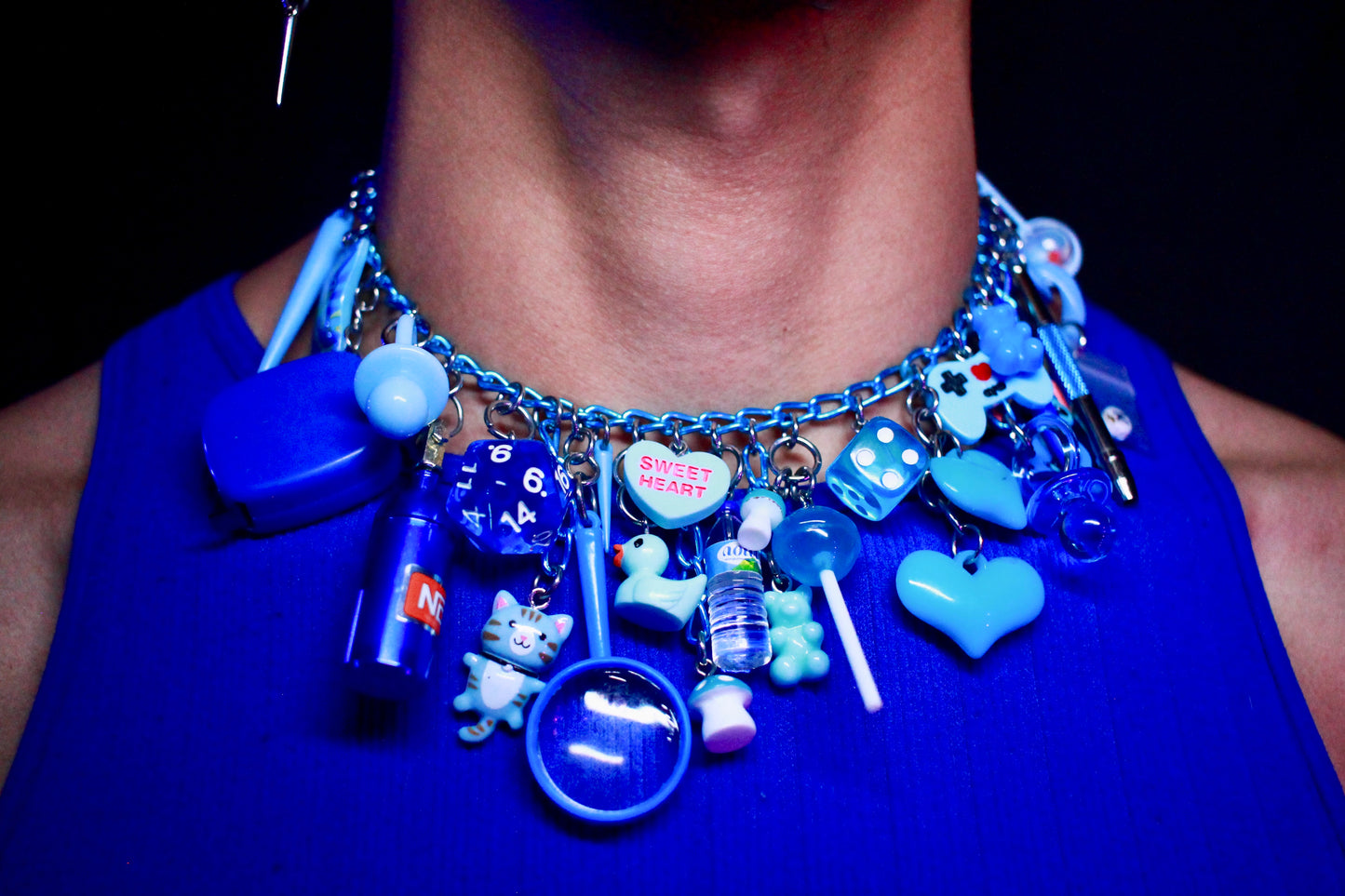 BLUE CHARM NECKLACE