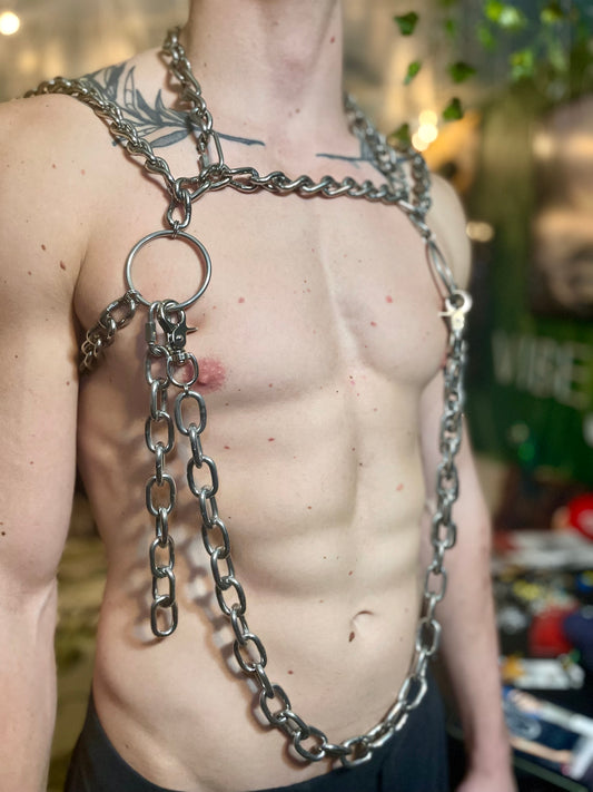 stainless steel body chain harness everyday jewelry