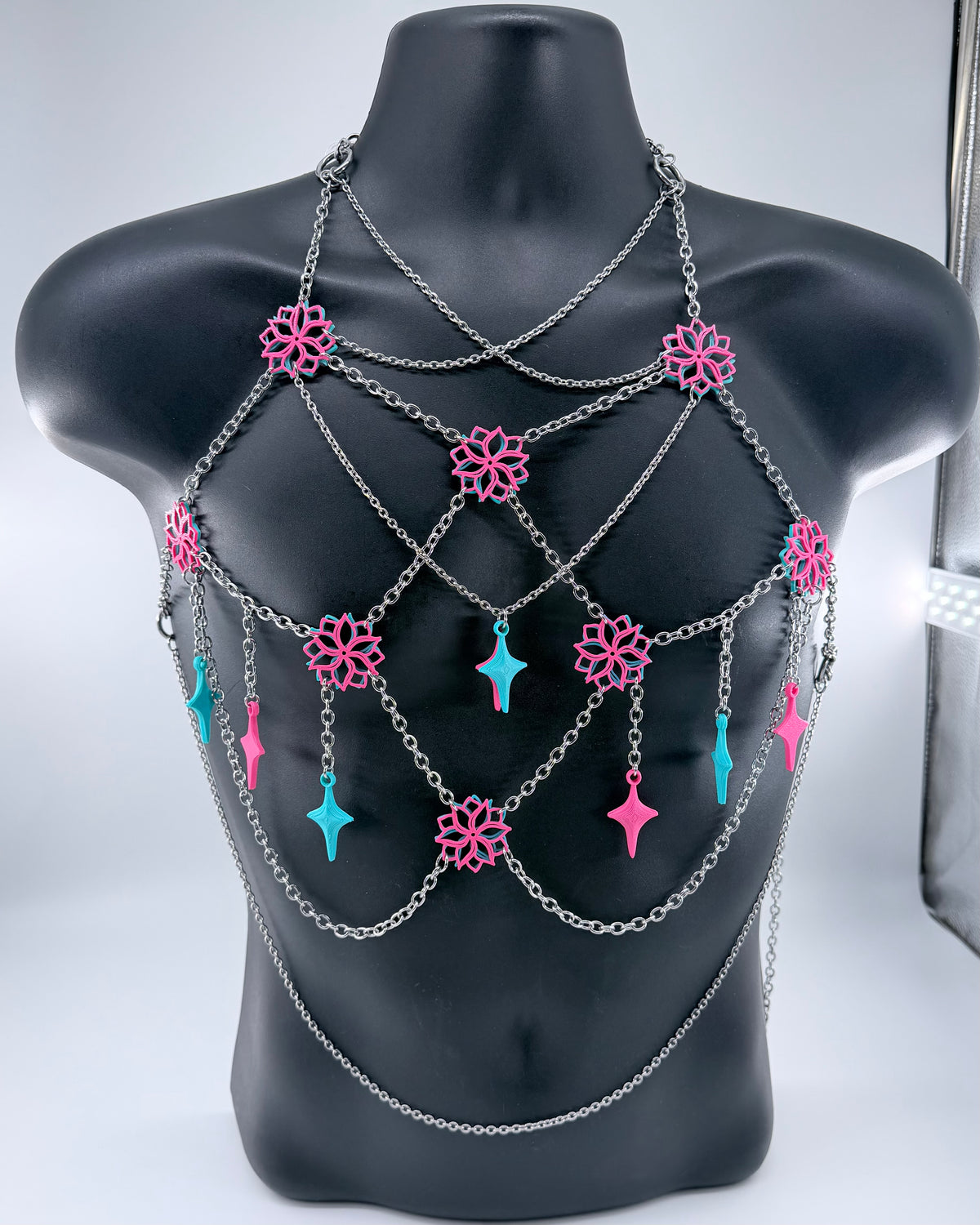 FLIP ME PINK/BLUE REVERSIBLE BODY CHAIN