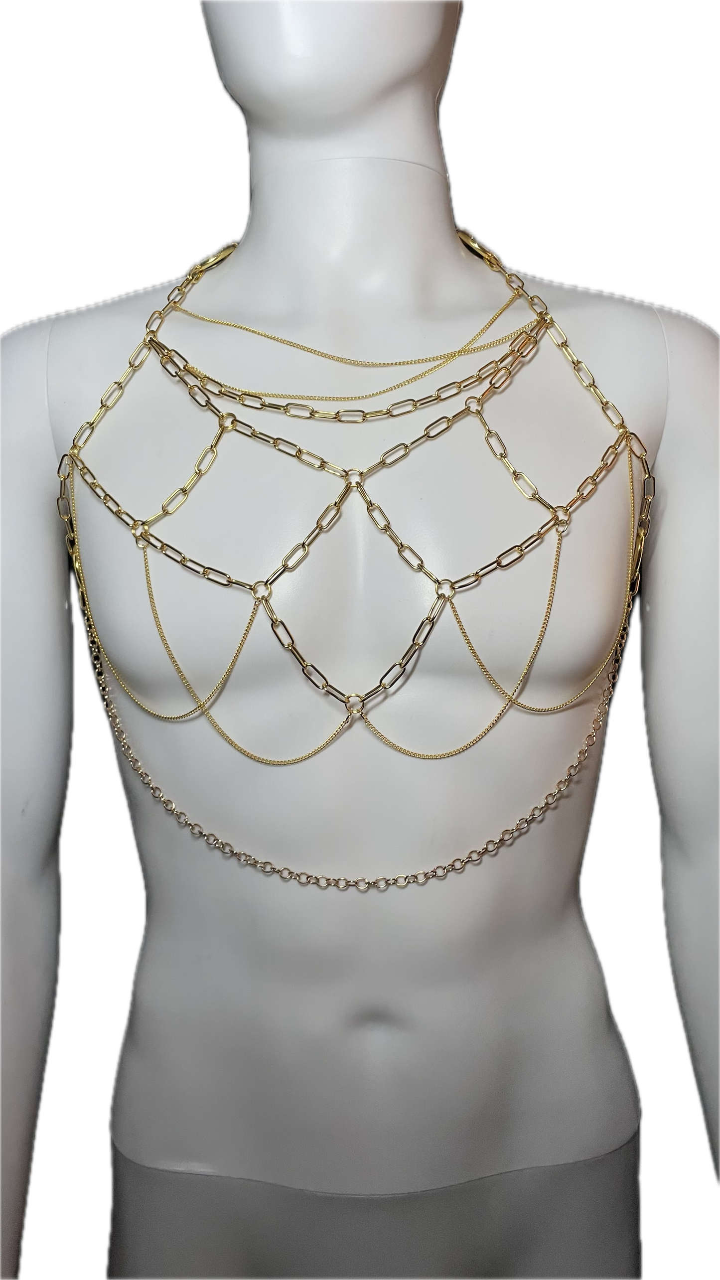 Eternal Steel: Unisex Body Chain Harness – Built for Festivals