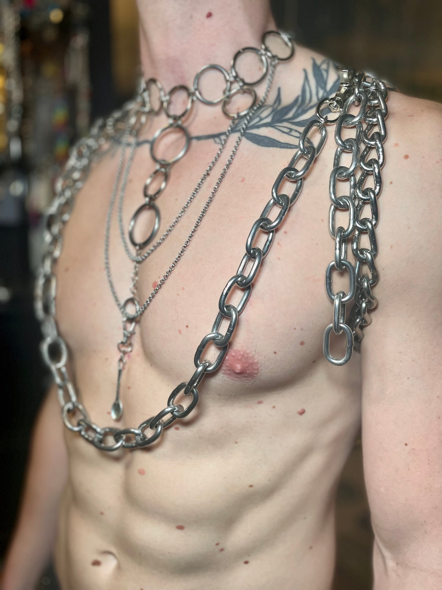 stainless steel body chain harness everyday jewelry